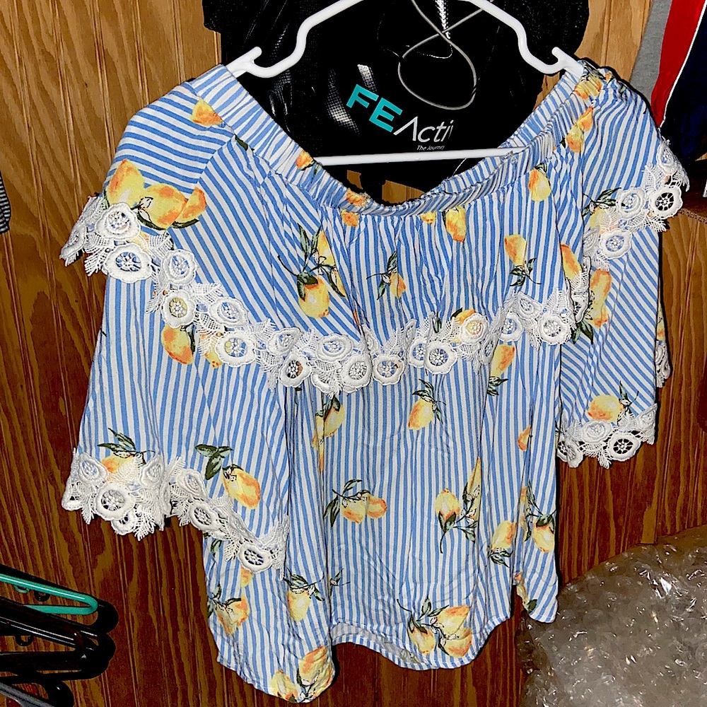 Blue Striped Dressy Shirt
